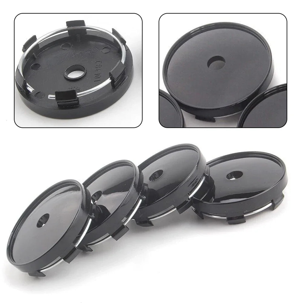 4 Stück Universal Auto Radnabenmittenkappen 60 mm Felgenabdeckung
