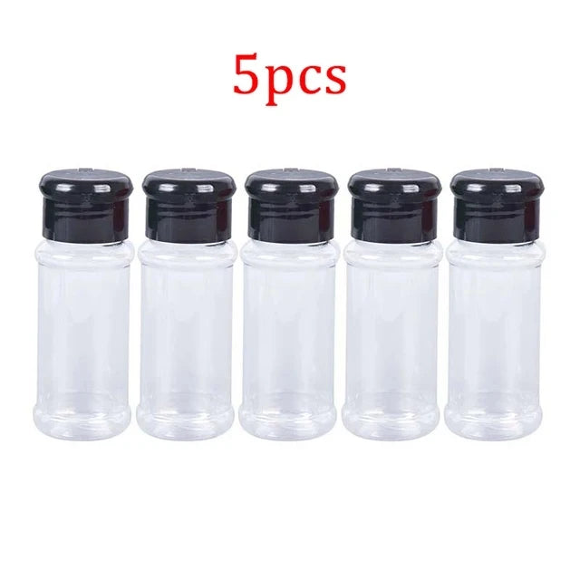 5-20 Stück 100ml Plastik Gewürzflaschen Salz Pfeffer Grill Organizer