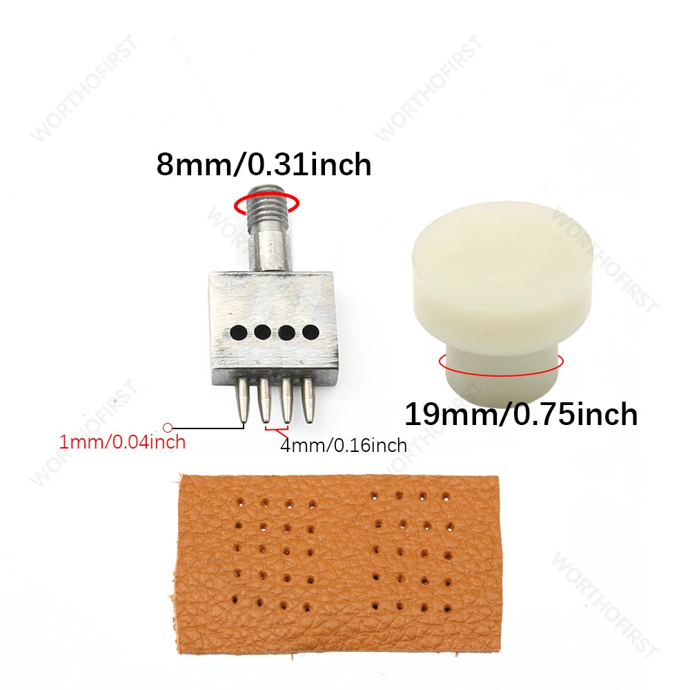 Lochstanzer Set mit M8 Gewinde für präzise Lederarbeiten