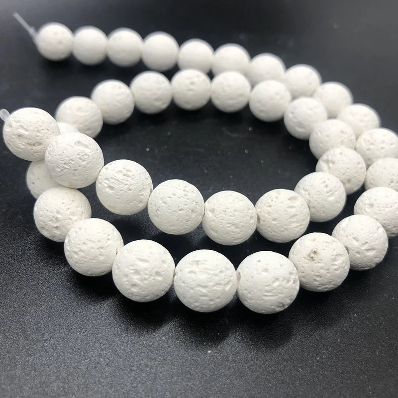 Natürliche Vulkanische Lavasteinperlen in Verschiedenen Größen für DIY Schmuck