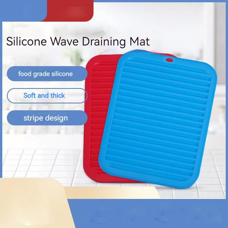 Kieselgel Ablaufpolster aus Bambus rutschfest Wärmeisolierung Küche