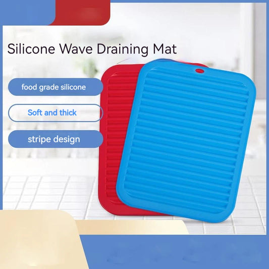 Kieselgel Ablaufpolster aus Bambus rutschfest Wärmeisolierung Küche