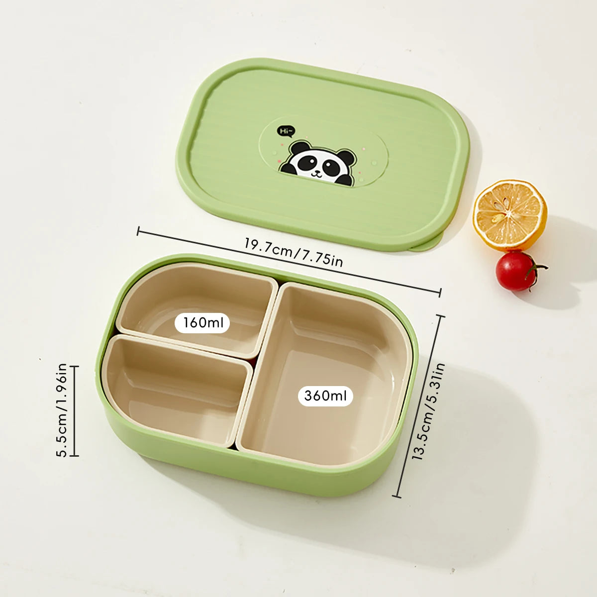 3-Fächer Mikrowellen Lunchbox Kunststoff – Tragbar, Stapelbar für Schule & Büro