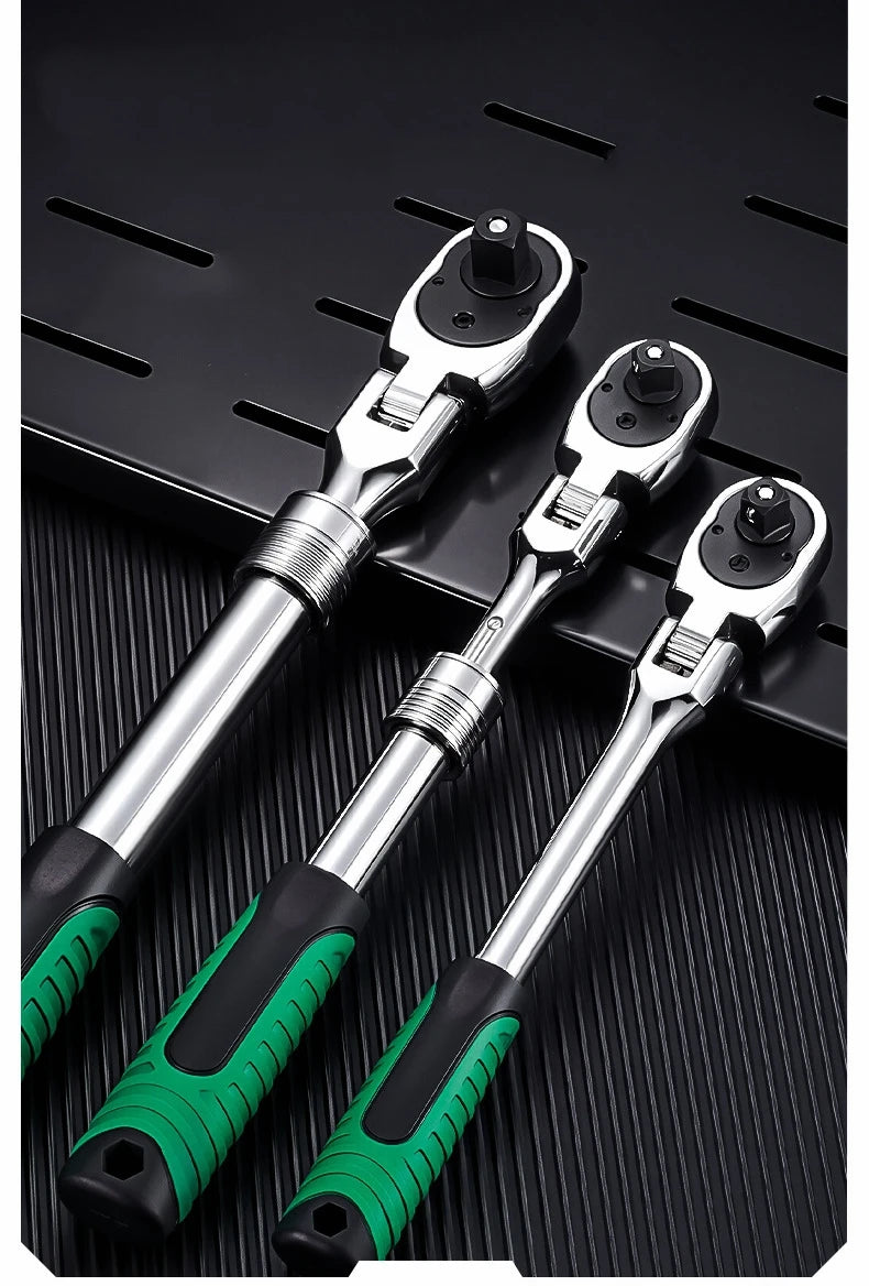 Verstellbarer Ratschenschlüssel 1/4 3/8 1/2 Zoll mit Schnellspanner 72 Zähne