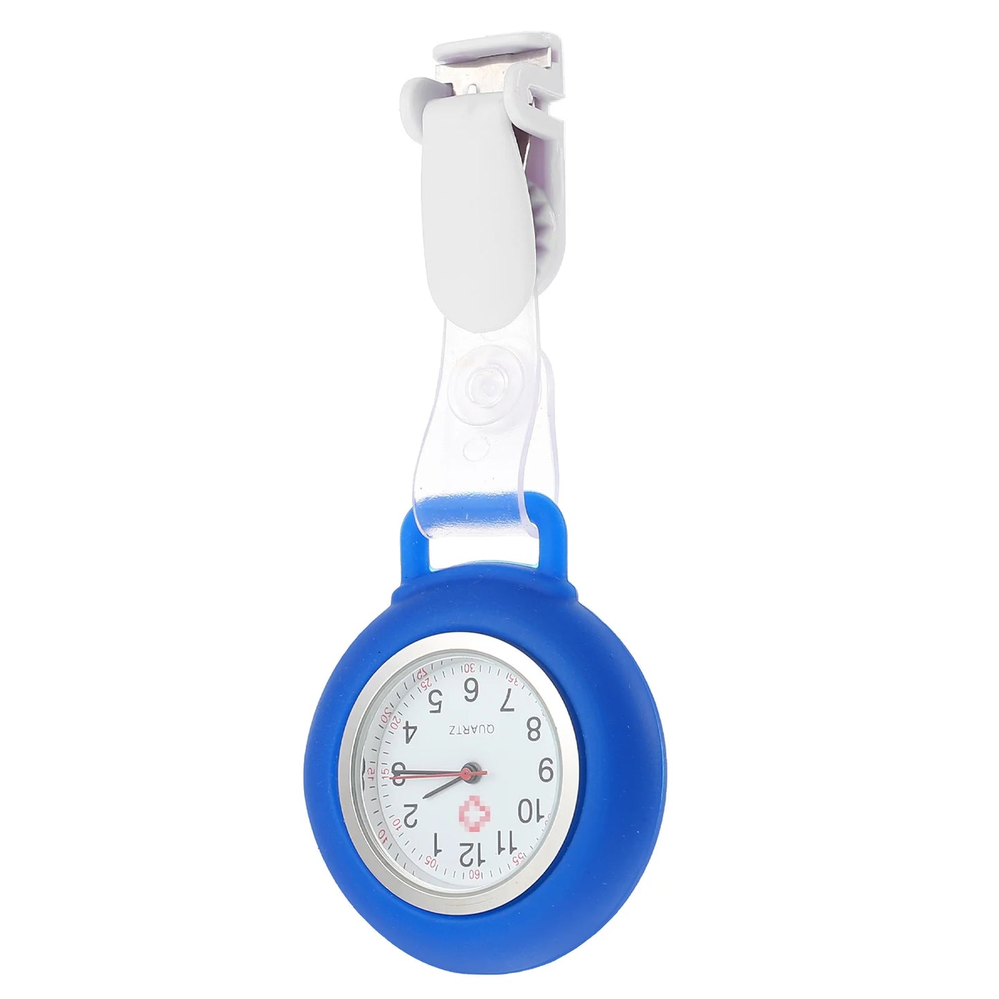Leicht - robust: 2er-Set Silikon Brust Clip Uhren mit digitalem Touchscreen