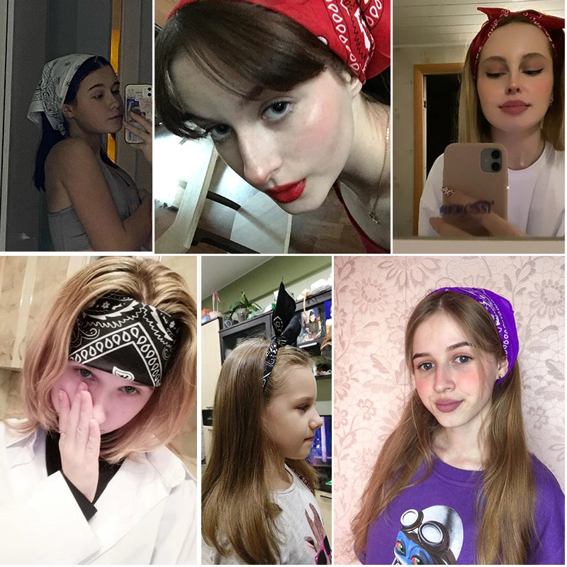 Baumwoll Stirnband Bandana mit Print – Multifunktionale Kopfbedeckung Frauen