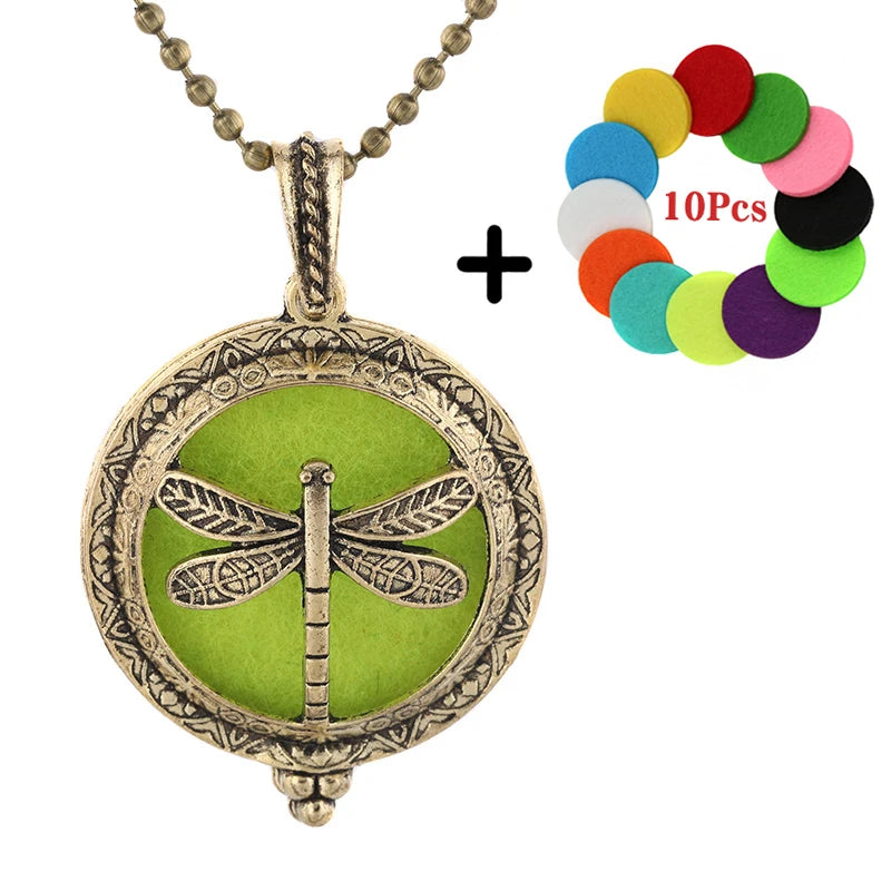 Aromatherapie Halskette Lotus Diffusor Anhänger aus Zinklegierung