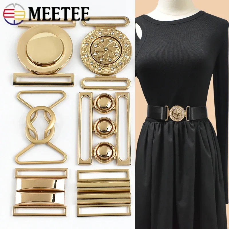 Dekorative Metall Gürtel Schnalle für Damen Mäntel Kleider DIY Accessoire