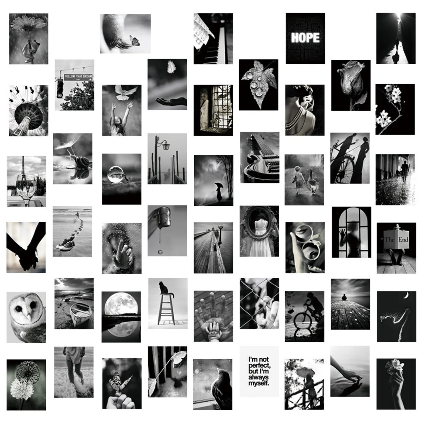 Wasserdichte schwarze Sticker für DIY Dekor, flexibel - wiederverwendbar