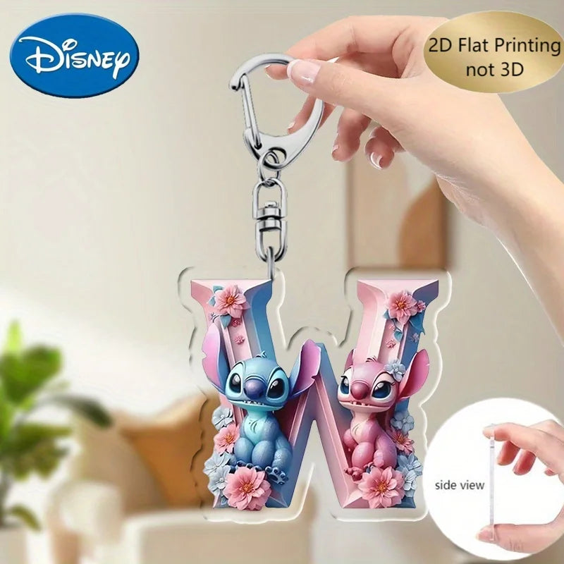 Bunter 2 Zoll Acryl Schlüsselanhänger mit A-Z Buchstaben für Kinder