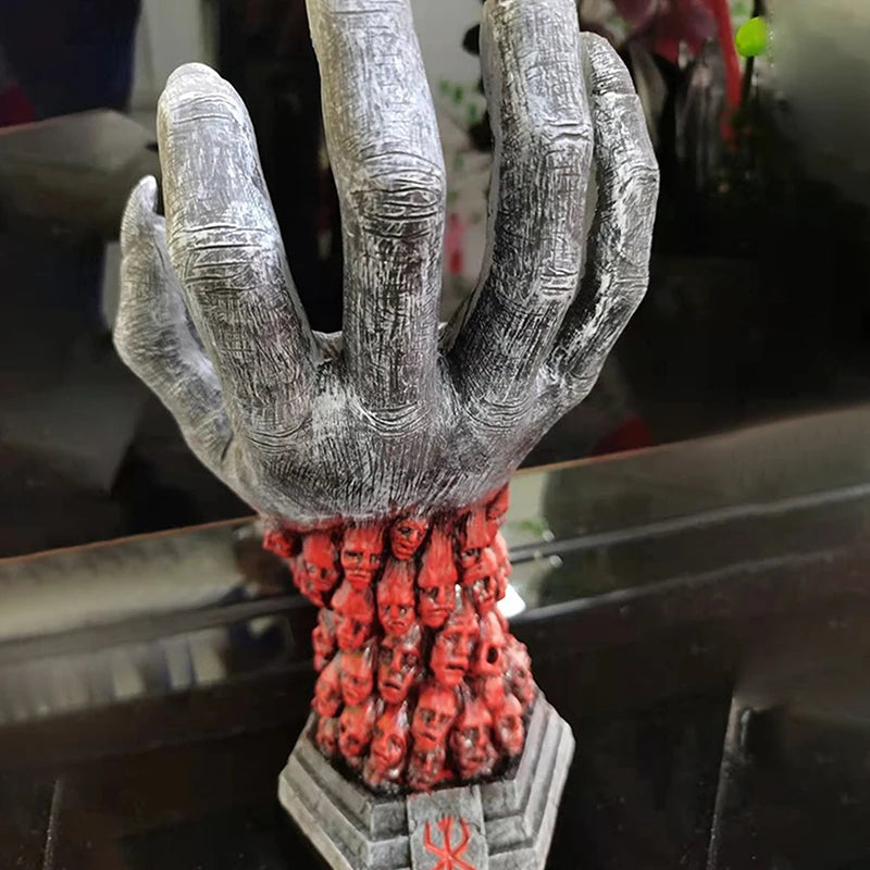 Dekofigur Harz Hand Dekoration Schädel Rune Figur Horror Gothic Style