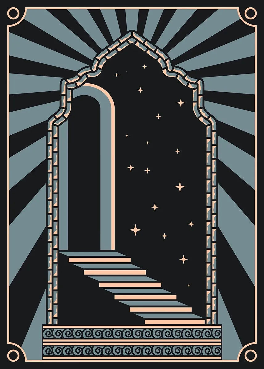 Buntes Poster mit abstrakten Blumenmustern für moderne Wandgestaltung