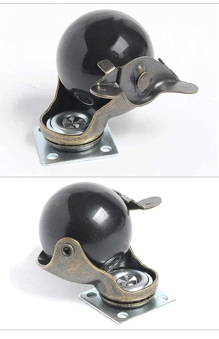 Universelle Möbel-Lenkrollen 5,1 cm Kugelrolle antikes Kupfer Messing-Yabubest - Home & More