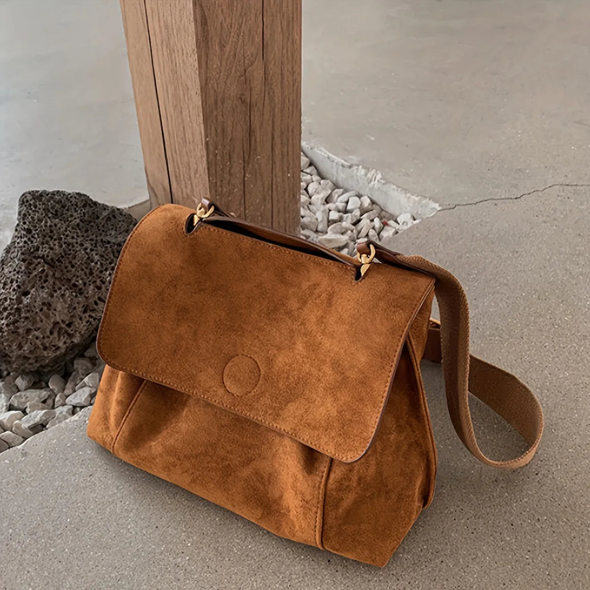 Damen Wildleder Messenger Tasche Großes Fassungsvermögen für Alltag