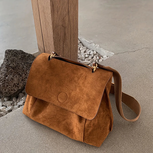 Damen Wildleder Messenger Tasche Großes Fassungsvermögen für Alltag