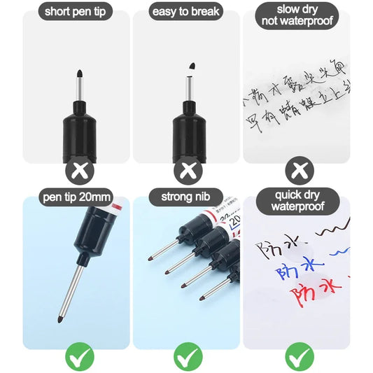 8-tlg Marker Set 20mm Spitze Wasserdicht Für Metall Holz Dekoration
