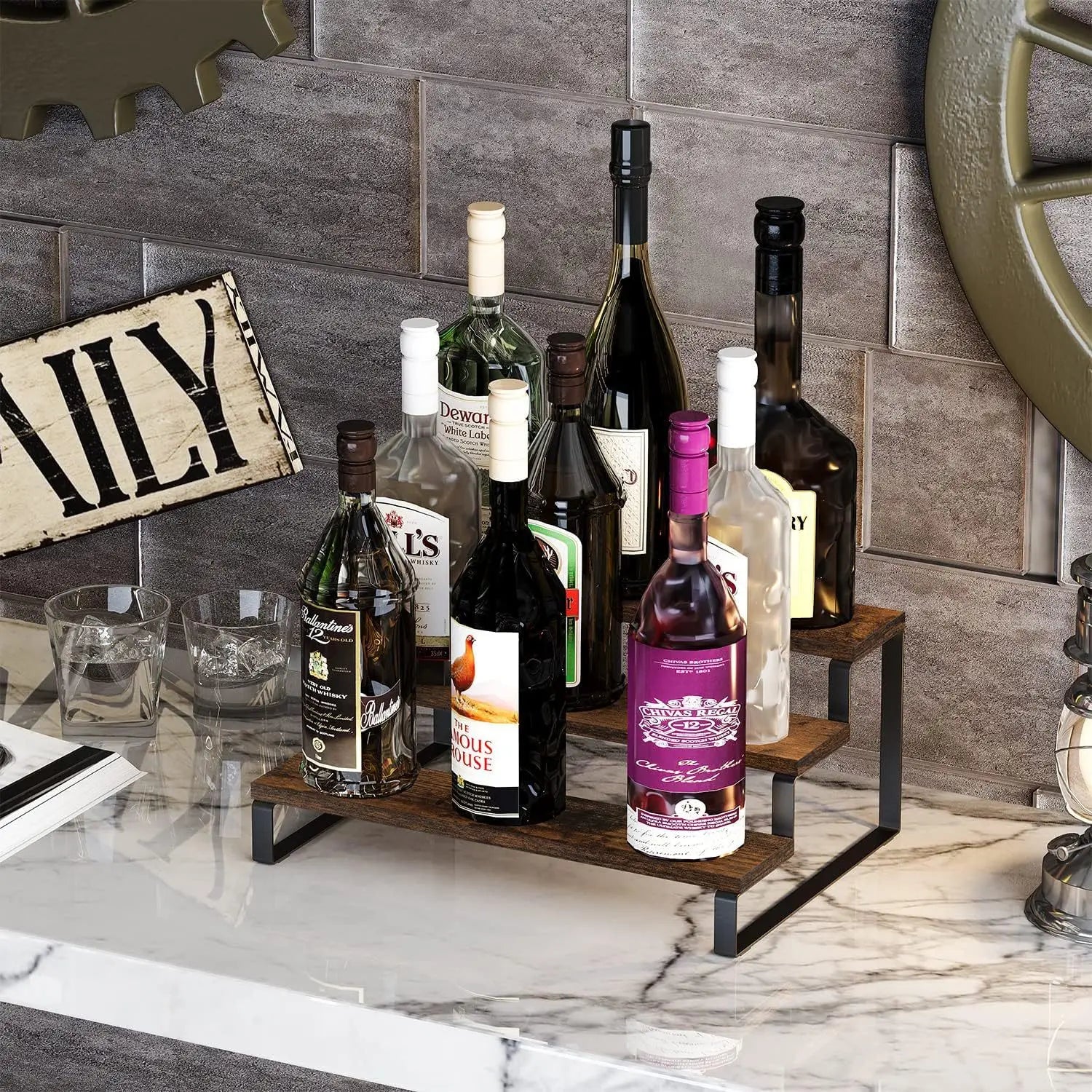 Premium Holz Display Rack für Gewürzlagerung-Yabubest - Home & More