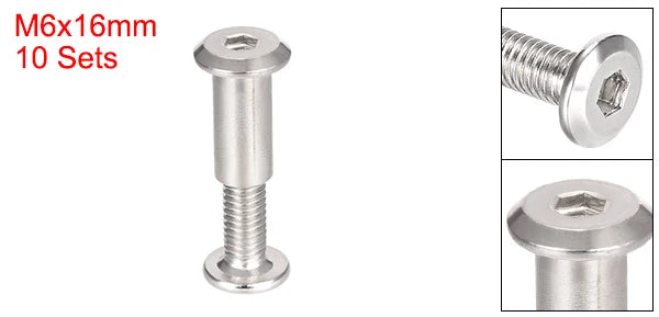 Robuste M6 Schraubpfosten Set Kohlenstoffstahl für Möbel Leder