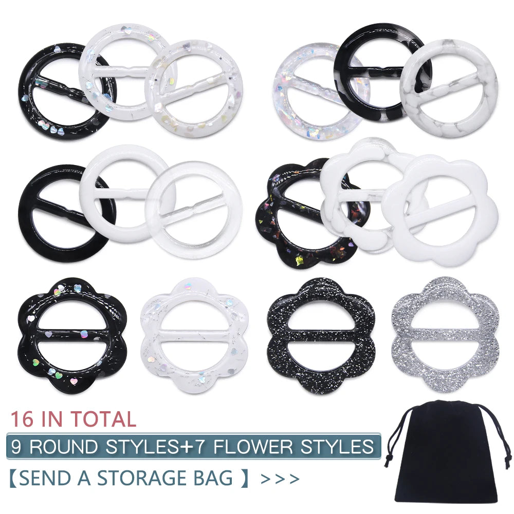 Modische T-Shirt Clips 2,5/3 cm in gemischten Farben aus Harz