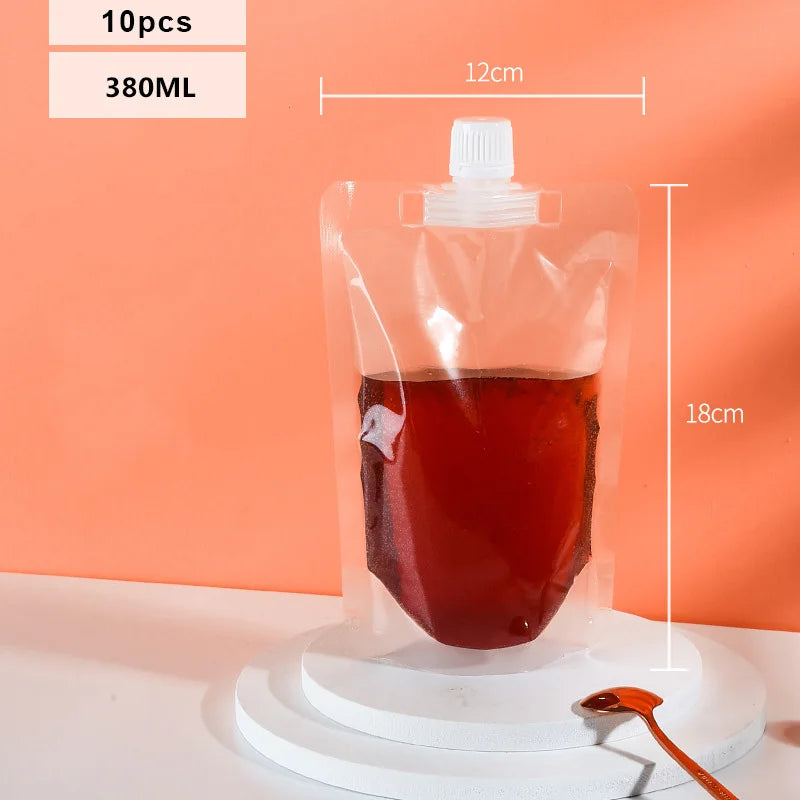 Stand-Up Nachfüllbare Lebensmittelbeutel für Getreide und Flüssigkeiten 5-10 Stück