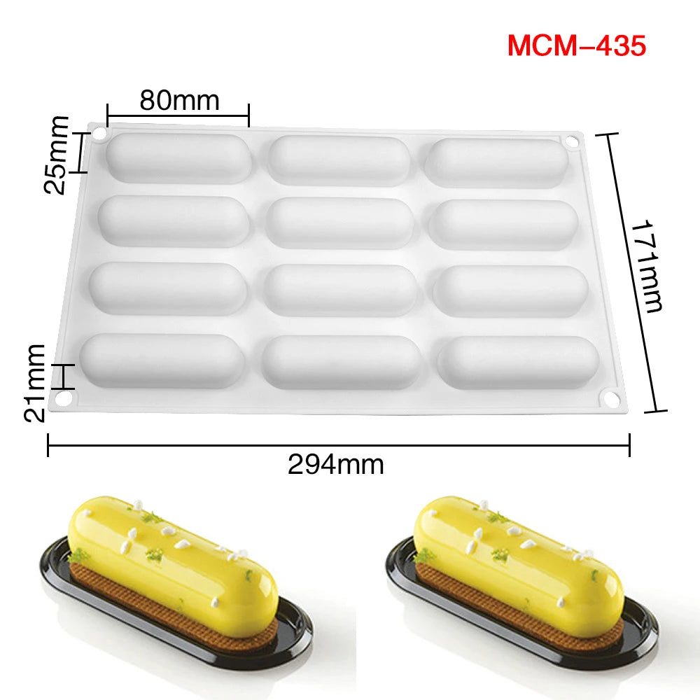 Ovale Silikon Mousse Kuchenform für hausgemachte Desserts