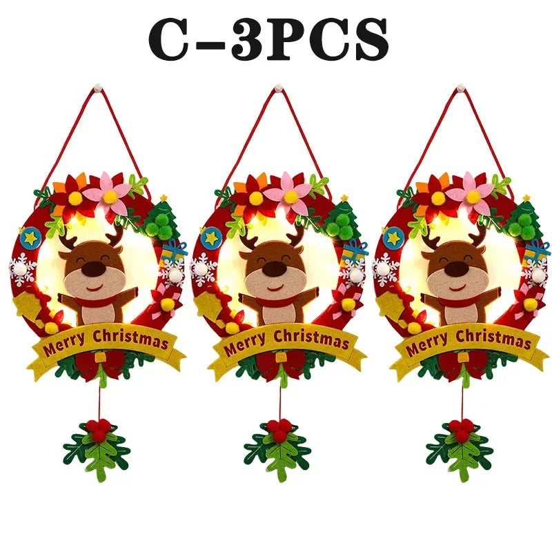 Weihnachtliches Filz Bastelset fuer kreative Dekoprojekte