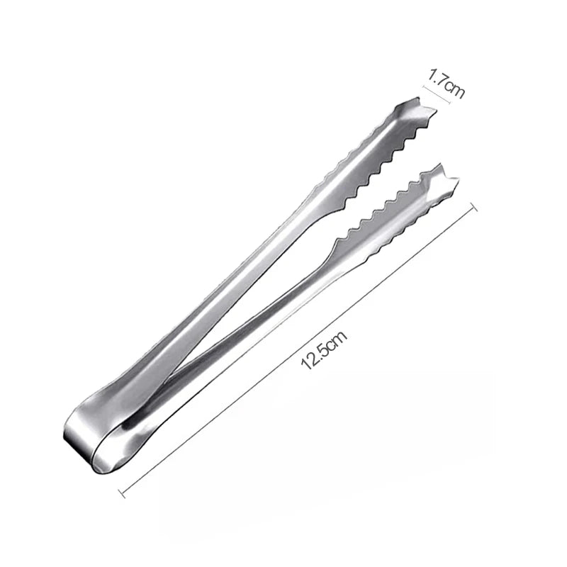 Rutschfeste Edelstahl-Lebensmittelzange 3er-Set für Grill, Küche - Buffet