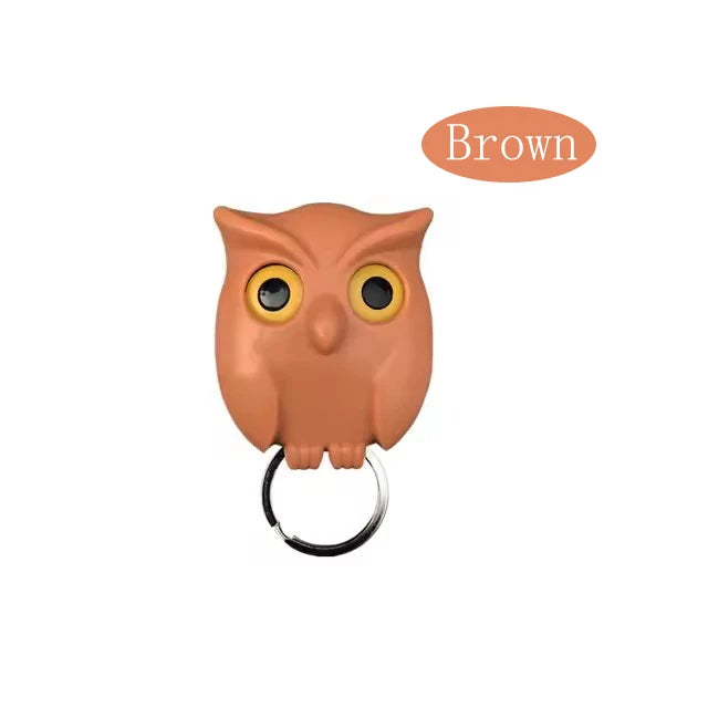 Blinkende Eule magnetischer Schlüsselhaken selbstklebend für Wand und Tür