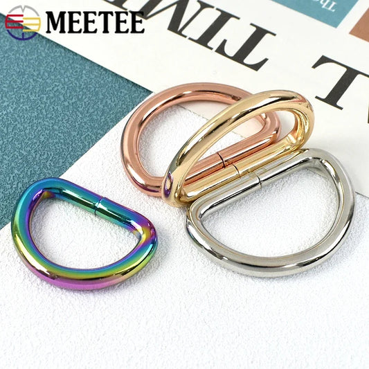 10x Metall D-Ringe 13-50 mm Goldfarbener Verbindungsring für Taschen Gürtel