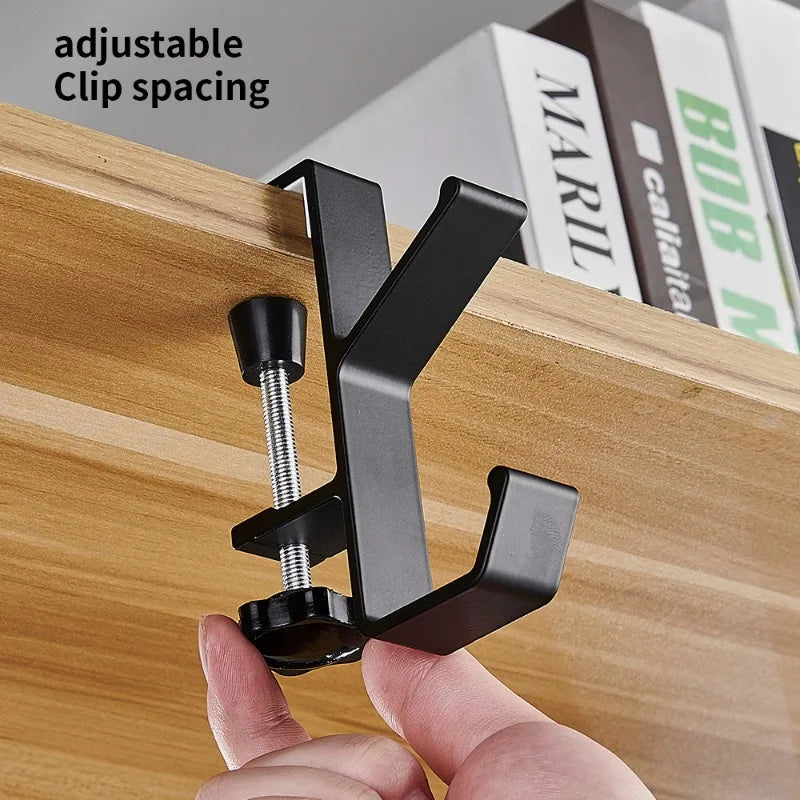 Verstellbarer Kopfhörerhaken für Schreibtisch Rucksack Tasche Abnehmbar