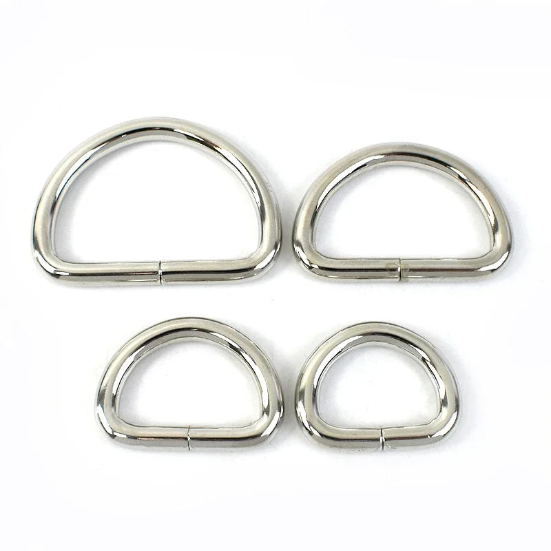 10x Metall D-Ringe 13-50 mm Goldfarbener Verbindungsring für Taschen Gürtel
