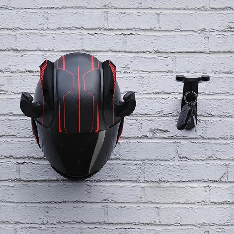 Universal Helm Wandhalterung Haken für Motorradfahrer – Schwarz, wählbare Menge