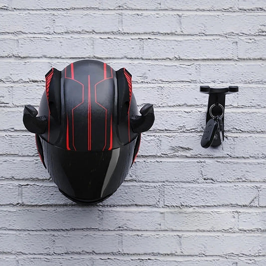 Universal Helm Wandhalterung Haken für Motorradfahrer – Schwarz, wählbare Menge
