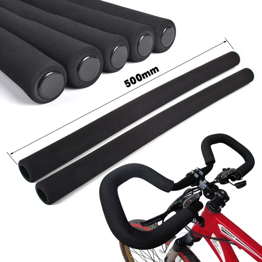 2x MTB Lenkergriffe Schaumstoff schwarz – rutschfest, wasserfest & komfortabel