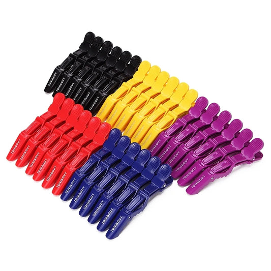 Set mit 6 Kunststoff Haarclips für präzises Styling und sicheren Halt