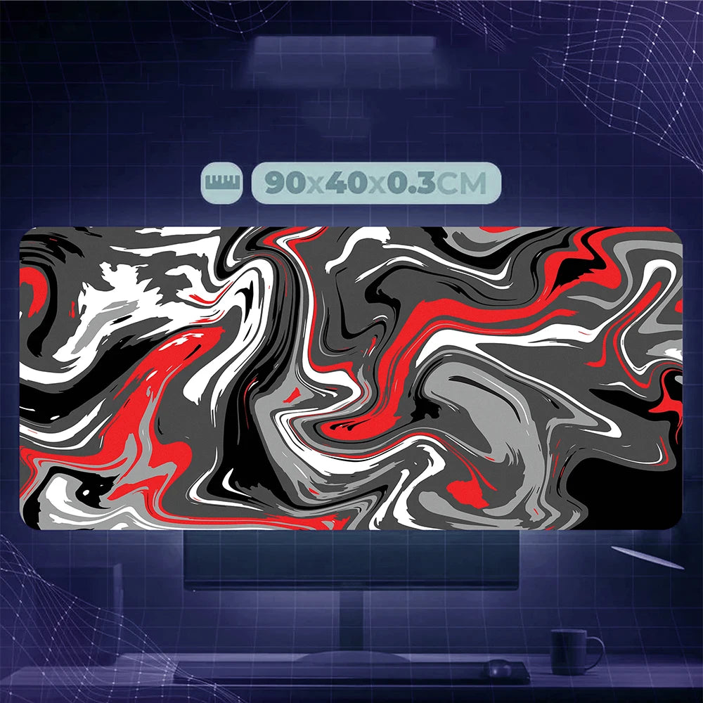 Gaming Mauspad Schreibtischunterlage – Strata Linien Design für PC & Laptop