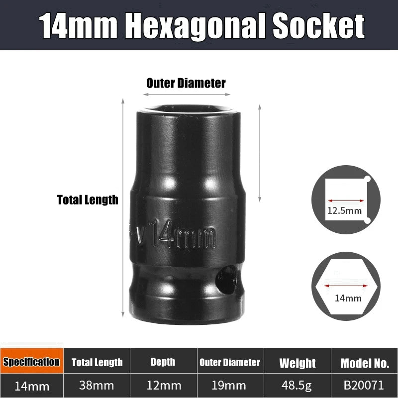 1/2" Deep Impact Steckschlüssel Satz Metrisch für Werkstatt - Kfz