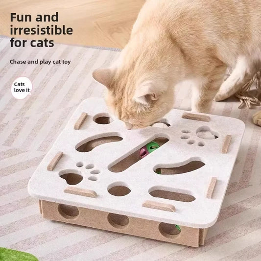 Filz Puzzle Spielzeug mit Ball für Indoor Katzen zur Beschäftigung - Yabubest - Home & More