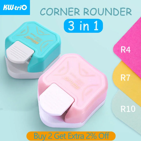3-in-1 Eckenrunder für Scrapbooking DIY: R4/R7/R10mm Eckschneider