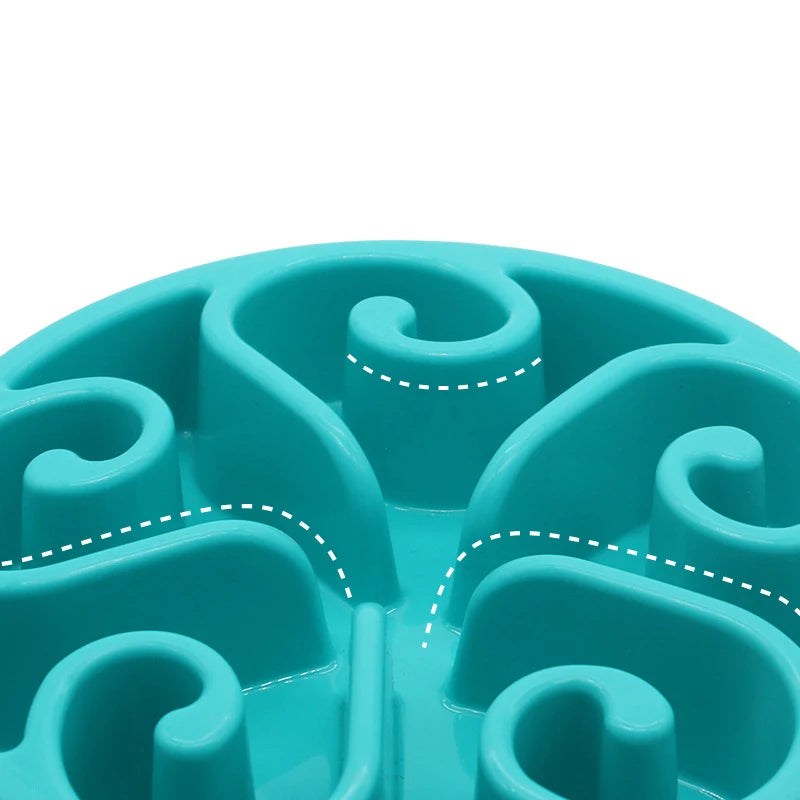 Kippsicherer Futternapf für Hunde zum langsamen Fressen und Training