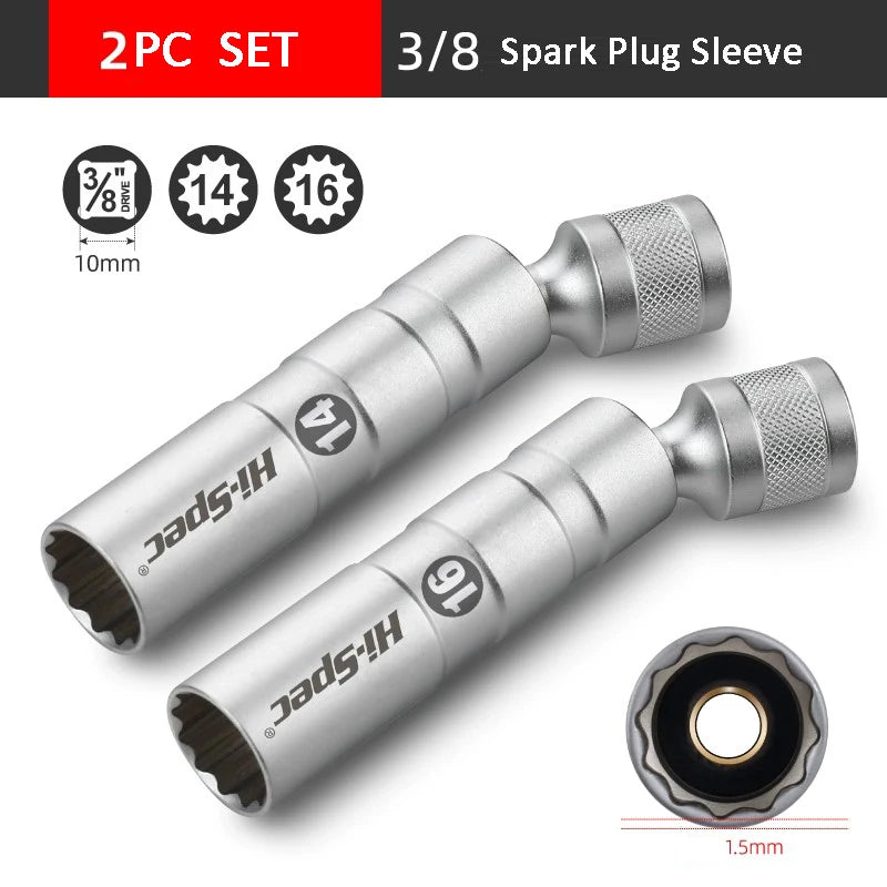 Magnetischer Universal Zündkerzen Steckschlüssel 14 und 16mm Auto Reparatur
