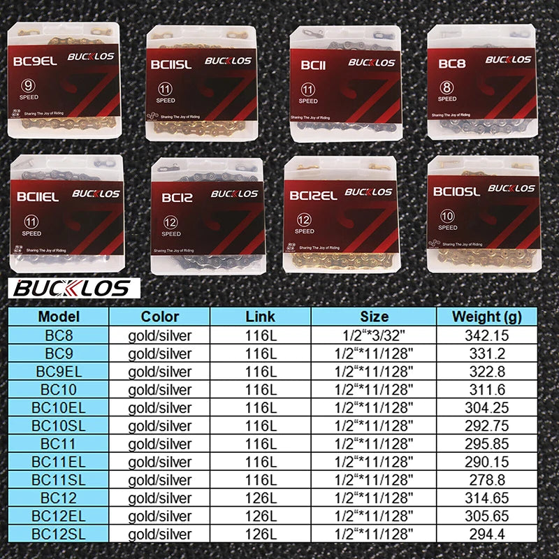 Fahrradkette kompatibel für 8 bis 12 Gang Mountain Road Bikes