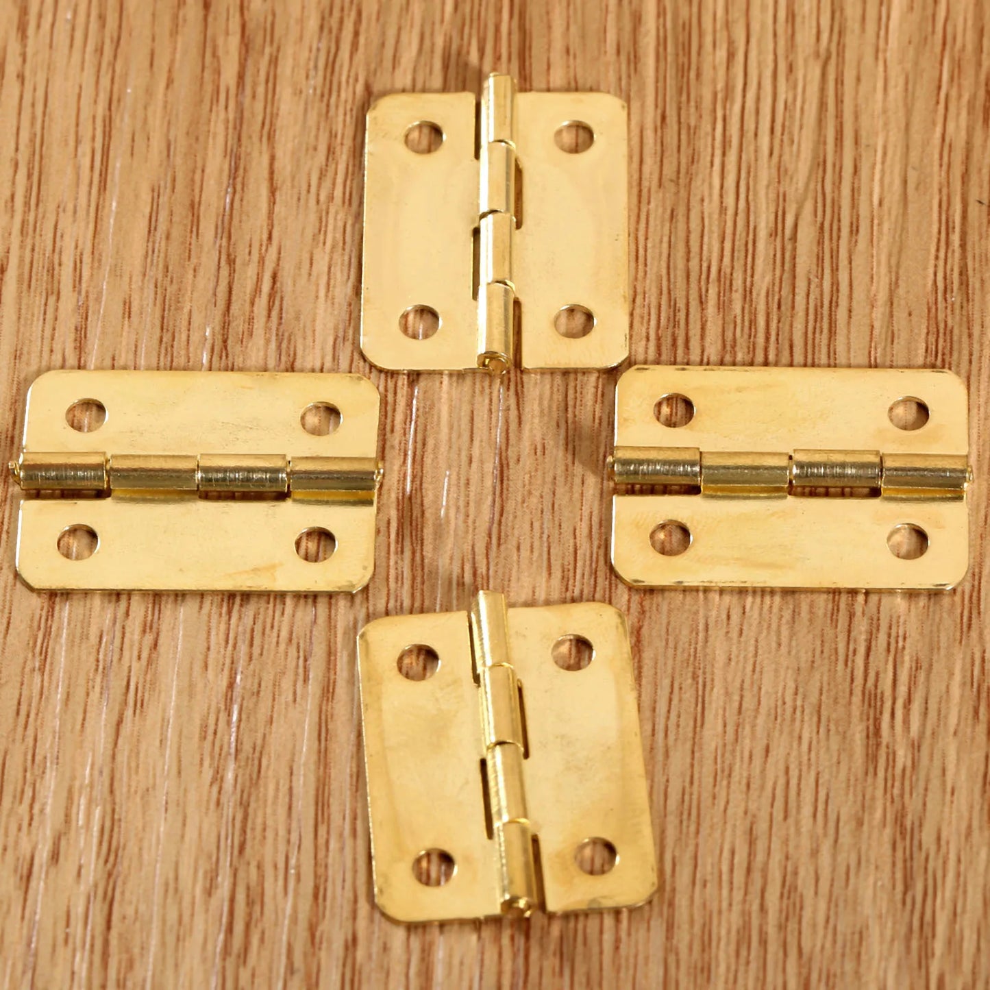 20er Set dekorative Möbel-Scharniere 24x18mm für Schatullen - Schubladen