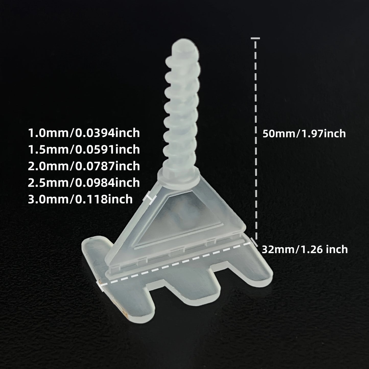 Präzises Fliesen-Nivelliersystem 100/150 Stück transparent 1–3 mm Fugenbreite