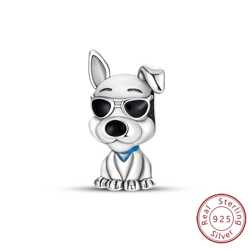 925er Sterlingsilber Charms mit Tiermotiven und Zirkon