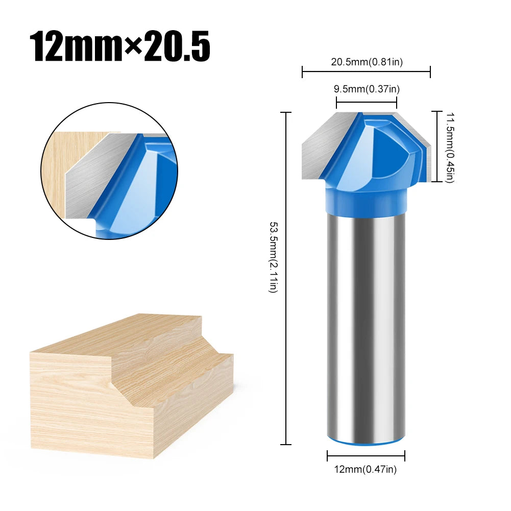 1/2 Schaft V-förmiger Fräser Router Bit für präzise Holzbearbeitung