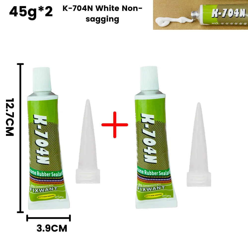Silikon Dichtungskleber 45g in Schwarz Weiß Transparent für Elektronik