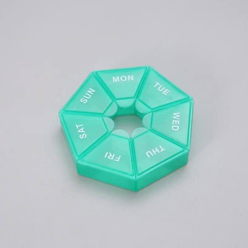 Mini tragbare Vitamin Pillendose 7 Tage Organizer Pillenetui Reise