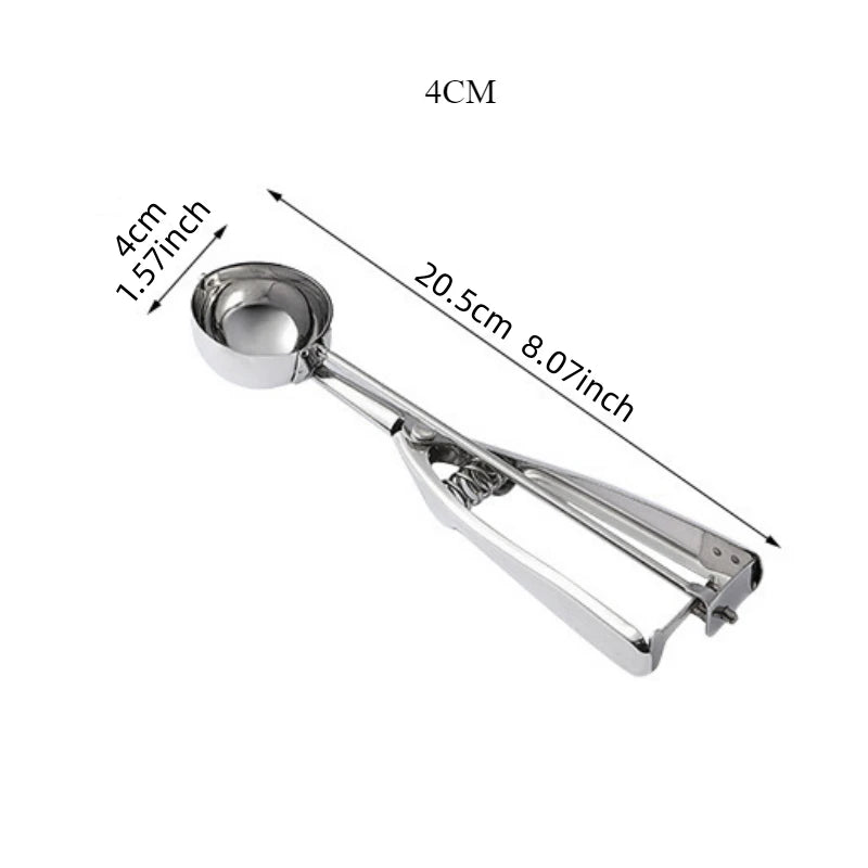 Keksteigschaufel Set Edelstahl mit Auslöser für 4 5 6 cm Rundes Gebäck