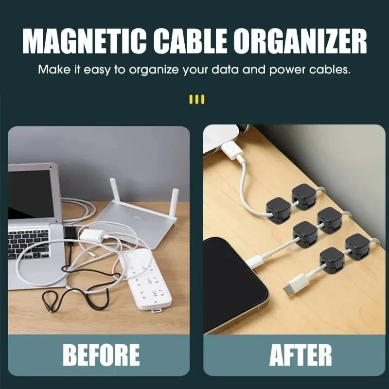 Magnetischer Kabelhalter selbstklebend Kabelclip für Ordnung im Heimbüro